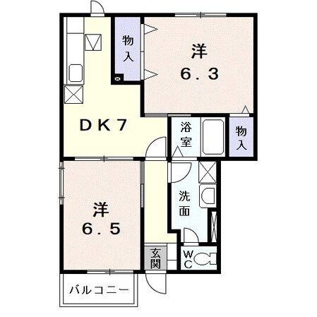 ハイツサルーンⅢの物件間取画像